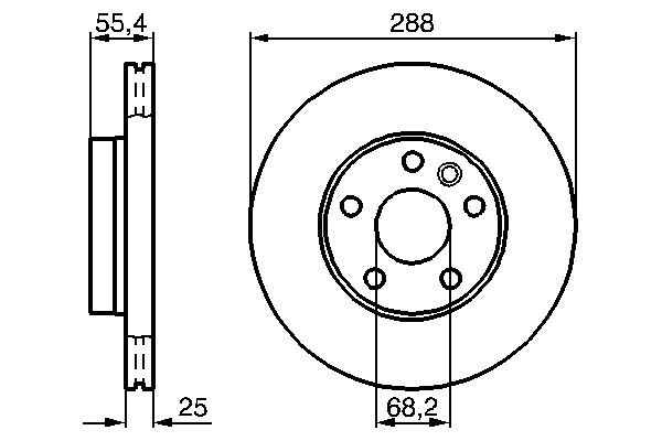 Гальмівні диски передні 0986478893 Bosch