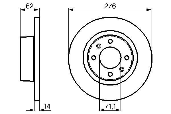 Купити 0986478981 Bosch Диск заднього гальма