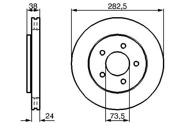 0986478983 Bosch Гальмо дискове переднє