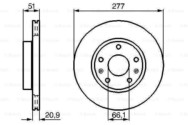 0986478992 Bosch Гальмо дискове переднє
