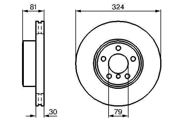 Диск переднього гальма Bosch 0986479002 ціна, від 69.21 USD