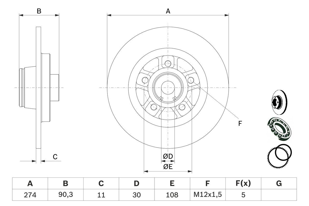 Задні дискові гальма Bosch 0986479015 ціна, від 107.95 USD