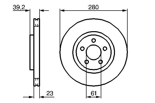 Диск переднього гальма Bosch 0986479029 ціна, від 46.60 USD