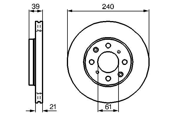 Купити 0986479033 Bosch Ротор гальмівний