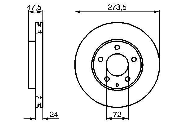Диск переднього гальма Bosch 0986479034 ціна, від 39.75 USD