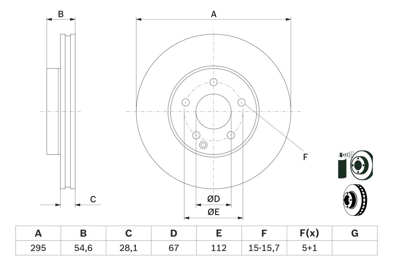 Диск переднього гальма Bosch 0986479039 ціна, від 49.32 USD