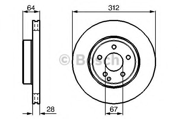 Диск переднього гальма Bosch 0986479040 ціна, від 55.40 USD