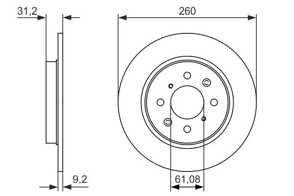 Купити 0986479051 Bosch Диск заднього гальма