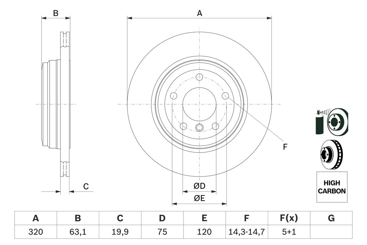 0986479056 Bosch Дискові гальма