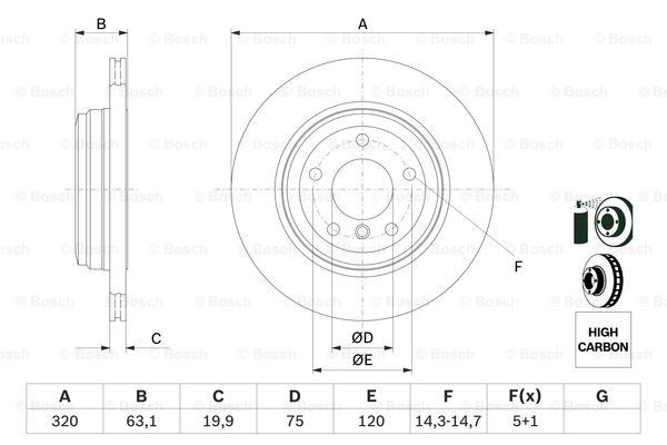 Задні дискові гальма Bosch 0986479056 ціна, від 58.56 USD