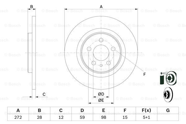 Задні дискові гальма Bosch 0986479064 ціна, від 28.07 USD