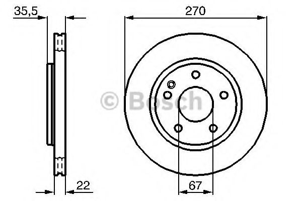 Гальмівні диски передні 0986479071 Bosch