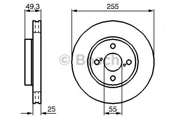 Гальмівні диски передні 0986479085 Bosch