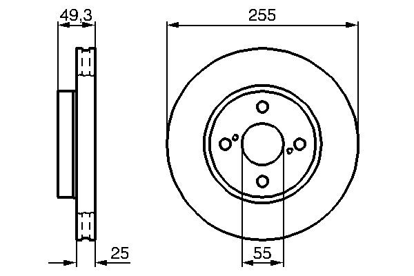 Диск переднього гальма Bosch 0986479085 ціна, від 28.98 USD