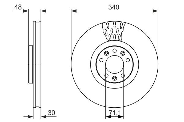 Гальмівні диски передні 0986479092 Bosch