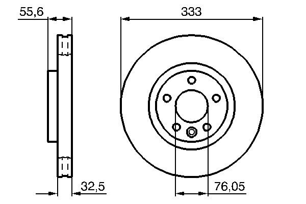 0986479096 Bosch Гальмо дискове переднє