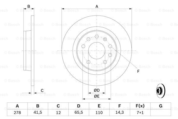 Задні дискові гальма Bosch 0986479106 ціна, від 29.67 USD