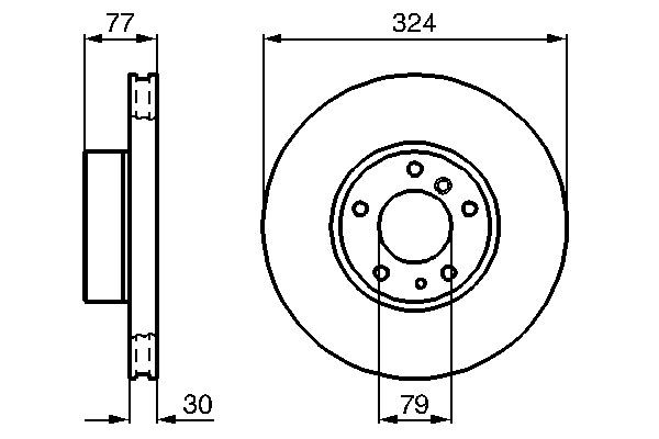 Диск переднього гальма Bosch 0986479116 ціна, від 59.99 USD