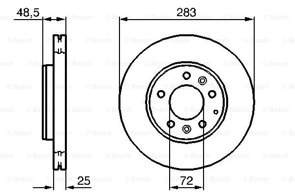 0986479132 Bosch Гальмо дискове переднє