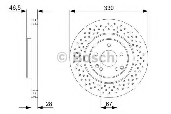 Диск переднього гальма Bosch 0986479135 ціна, від 73.63 USD