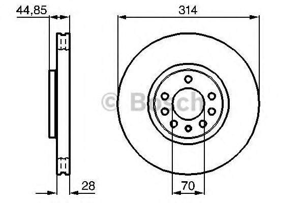 Гальмівні диски передні 0986479143 Bosch