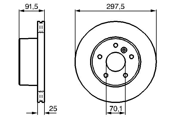 Диск переднього гальма Bosch 0986479146 ціна, від 51.52 USD