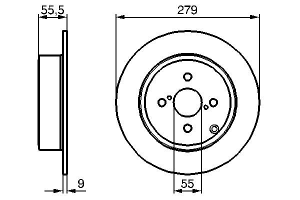 Купити 0986479149 Bosch Диск заднього гальма