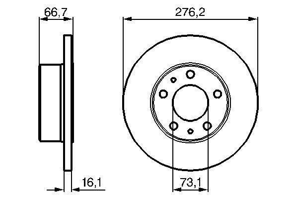 Купити 0986479161 Bosch Диск заднього гальма