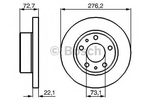 0986479162 Bosch Гальмо дискове переднє