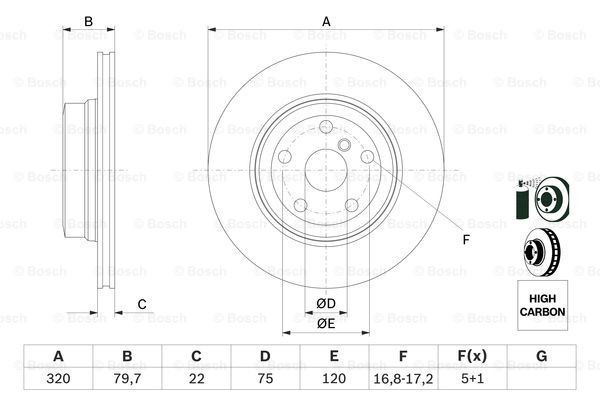 Задні дискові гальма Bosch 0986479166 ціна, від 59.20 USD