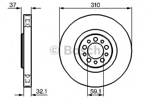 Гальмівні диски передні 0986479168 Bosch