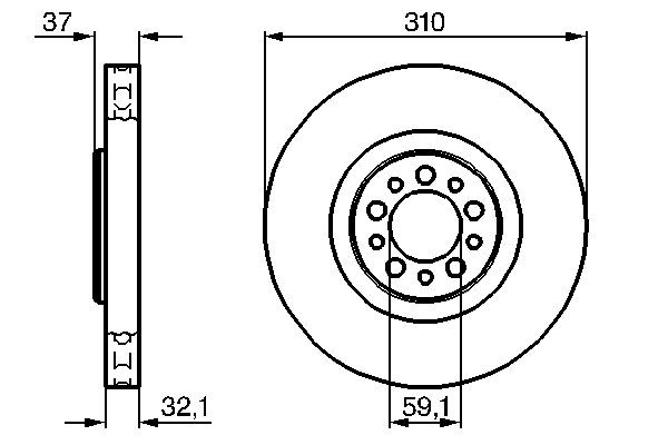 Купити 0986479168 Bosch Ротор гальмівний