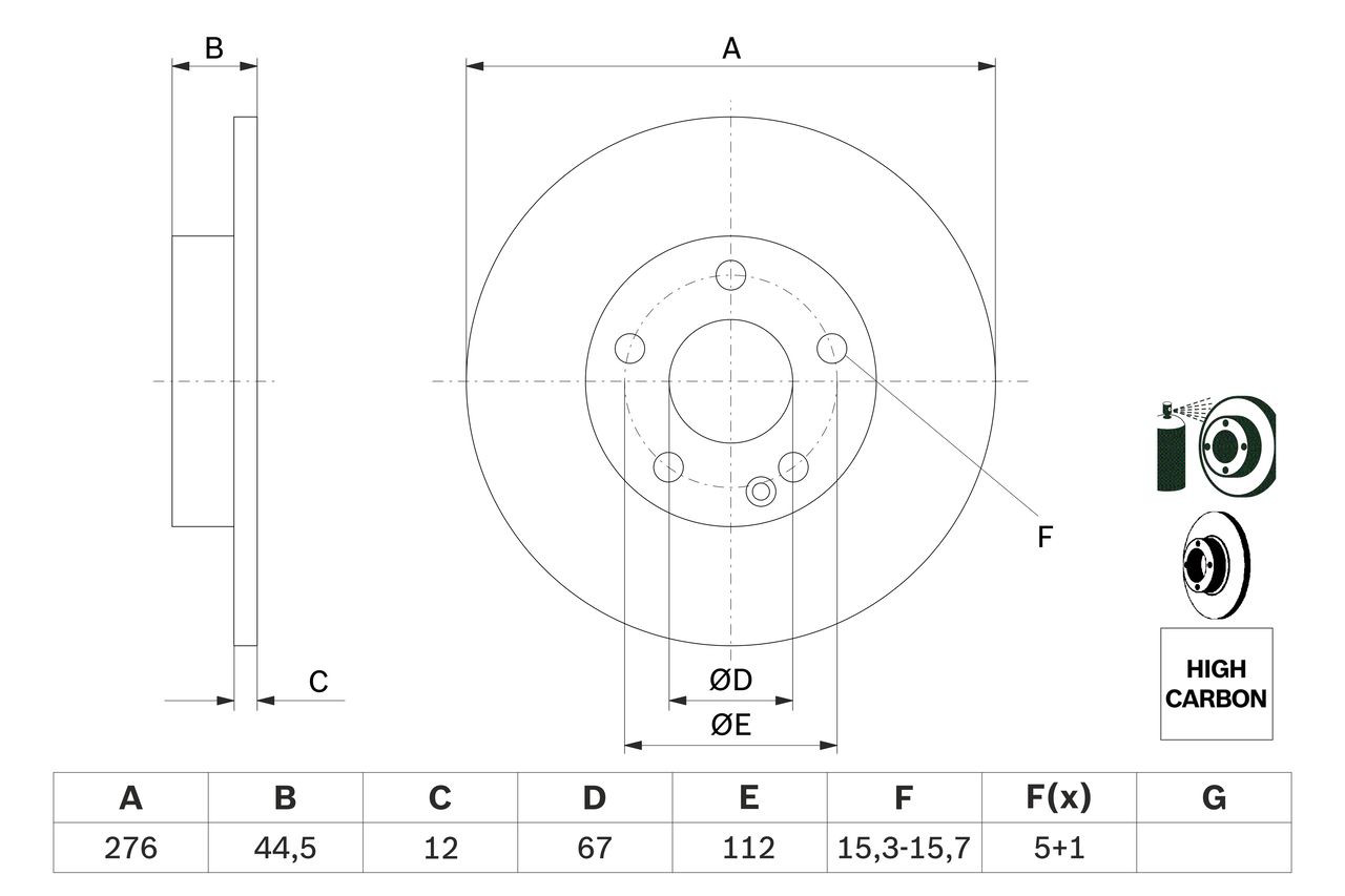 Купити 0986479185 Bosch Ротор гальмівний