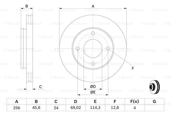 Купити 0986479187 Bosch Ротор гальмівний
