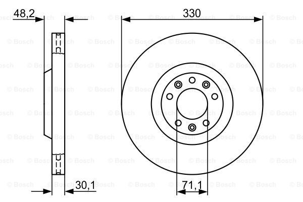 0986479192 Bosch Гальмо дискове переднє