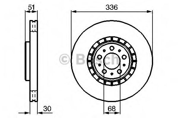 Гальмівні диски передні 0986479202 Bosch