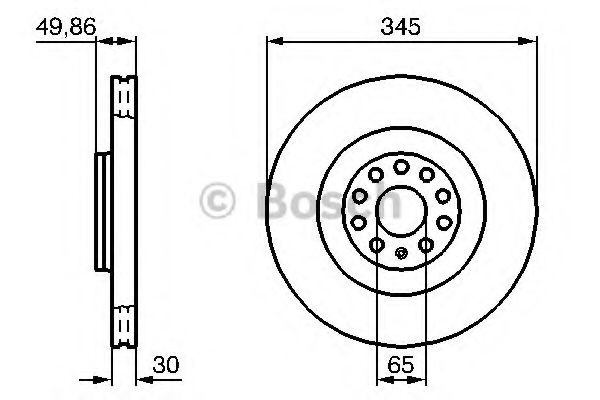 Гальмівні диски передні 0986479204 Bosch