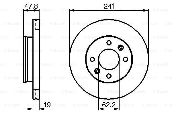 0986479206 Bosch Гальмо дискове переднє
