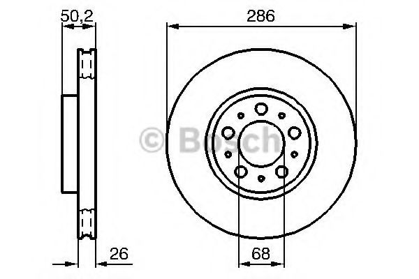 Диск переднього гальма Bosch 0986479210 ціна, від 44.19 USD