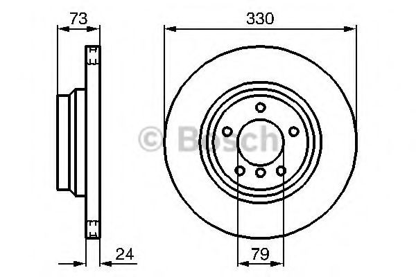 0986479215 Bosch Гальмо дискове переднє