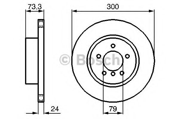 Диск переднього гальма Bosch 0986479216 ціна, від 51.77 USD