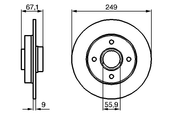 Купити 0986479219 Bosch Диск заднього гальма