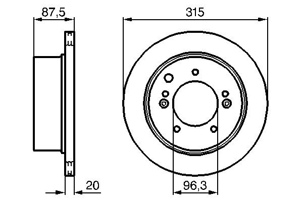 0986479232 Bosch Дискові гальма