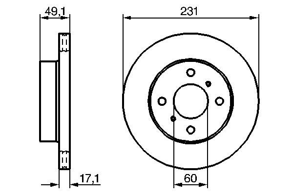 Диск переднього гальма Bosch 0986479241 ціна, від 22.18 USD
