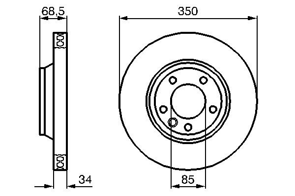 Гальмівні диски передні 0986479249 Bosch