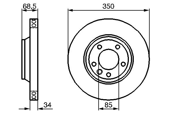 Гальмівні диски передні 0986479251 Bosch