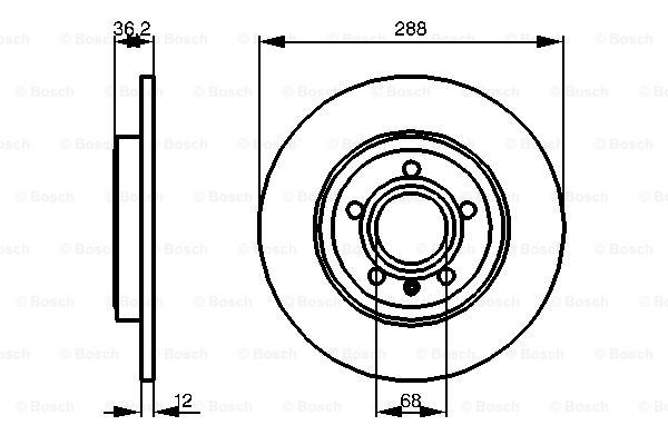 Купити 0986479252 Bosch Диск заднього гальма