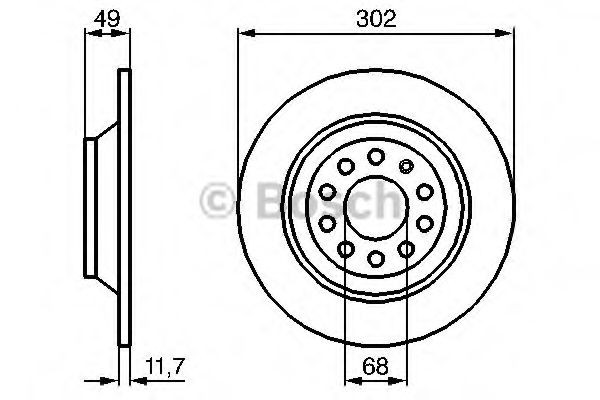 0986479257 Bosch Дискові гальма