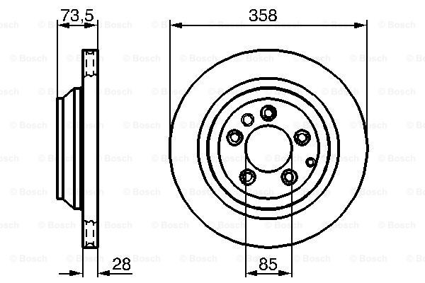 Купити 0986479259 Bosch Диск заднього гальма
