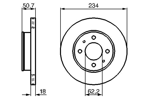 Диск переднього гальма Bosch 0986479264 ціна, від 22.38 USD
